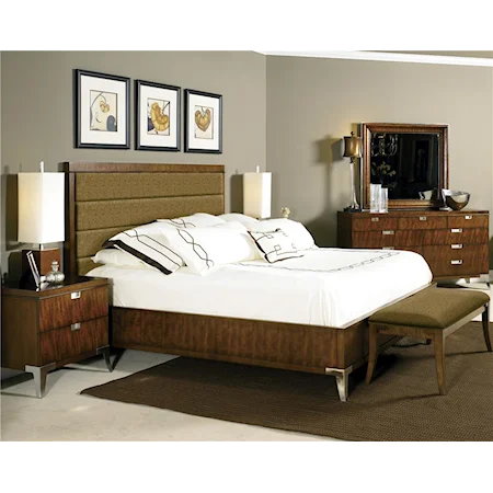 Platform King Upholstered Bed-Toast